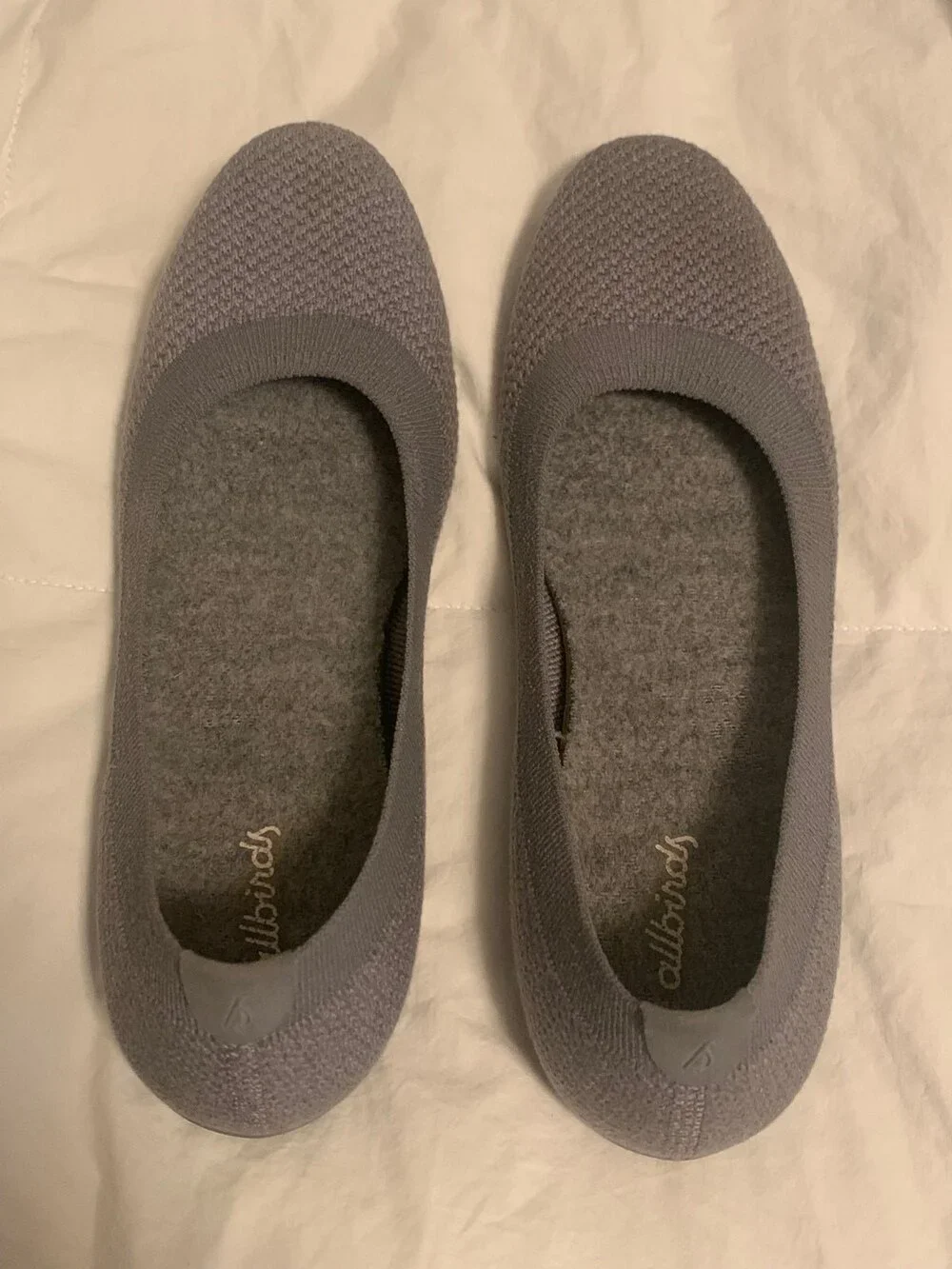 Allbirds Tree Breezers Fabric Ballet Flats Grey Shoes Size 7.5